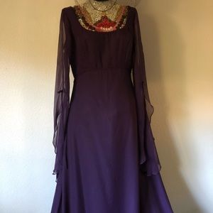 Plum colored elegant formal dress